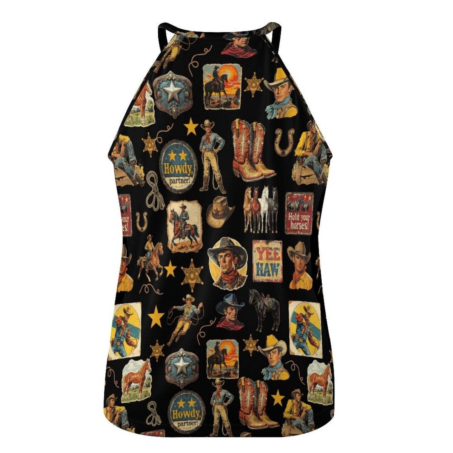 Baha Ranch Vintage Cowboy Collage Western Tank Top - Baha Ranch Western Wear - Flyclothing LLC