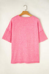 Plus Size Round Neck Half Sleeve T-Shirt - Trendsi - Flyclothing LLC