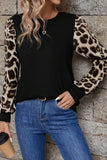 Leopard Long Sleeve Blouse - Trendsi - Flyclothing LLC