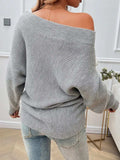Devine Pearl Detail Long Sleeve Sweater - Trendsi - Flyclothing LLC