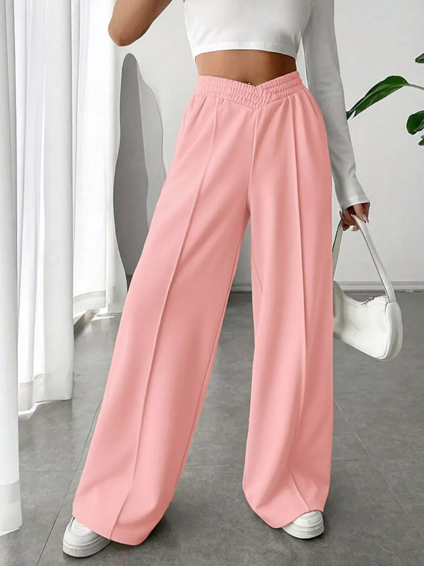 Wide Leg High Waist Pants - Trendsi - Flyclothing LLC