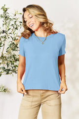 Basic Bae Bamboo Full Size Round Neck Short Sleeve T-Shirt Plus Size - Trendsi - Flyclothing LLC