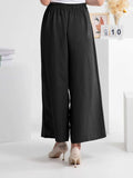 Wide Leg Elastic Waist Pants - Trendsi - Flyclothing LLC