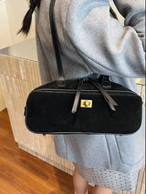 Suede Leather Shoulder Bag - Trendsi - Flyclothing LLC