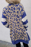 Leopard Open Front Long Sleeve Cardigan - Trendsi - Flyclothing LLC