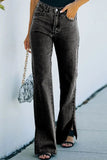 Side Slit Jeans with Pockets - Trendsi