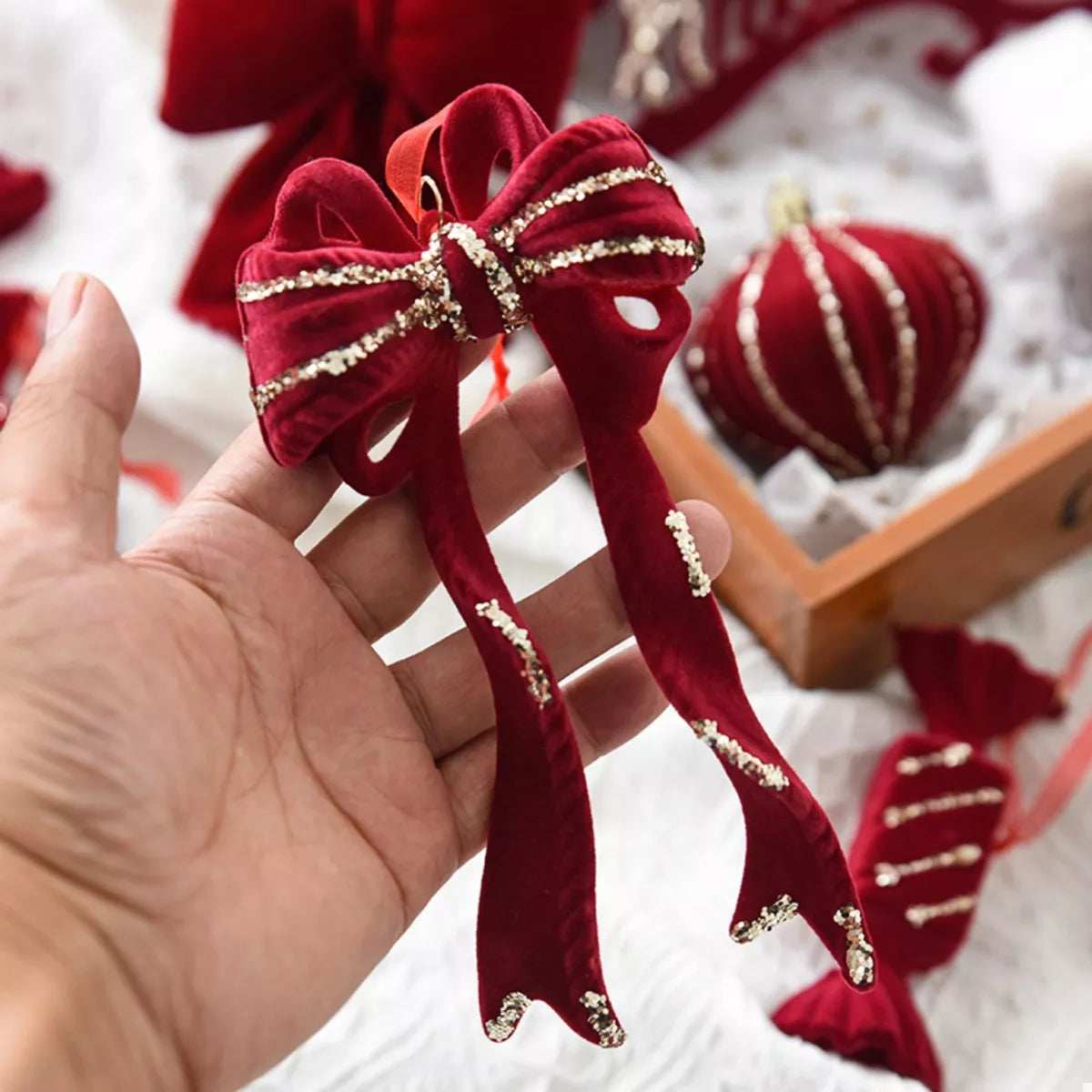 Christmas Velvet Hanging Ornament - Trendsi - Flyclothing LLC