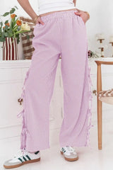 Side Tied Pants with Pockets - Trendsi - Flyclothing LLC