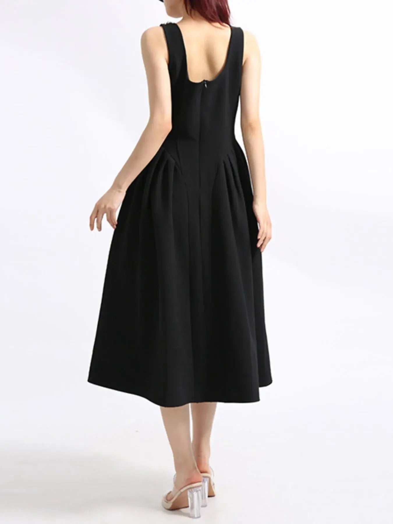 Flower Scoop Neck Sleeveless Dress - Trendsi - Flyclothing LLC
