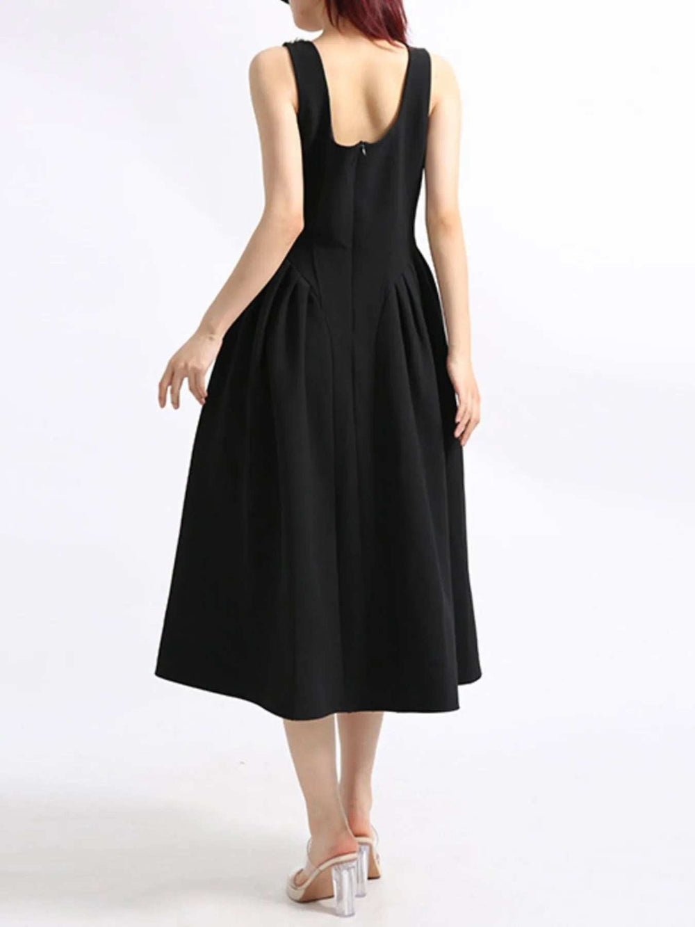 Flower Scoop Neck Sleeveless Dress - Trendsi - Flyclothing LLC