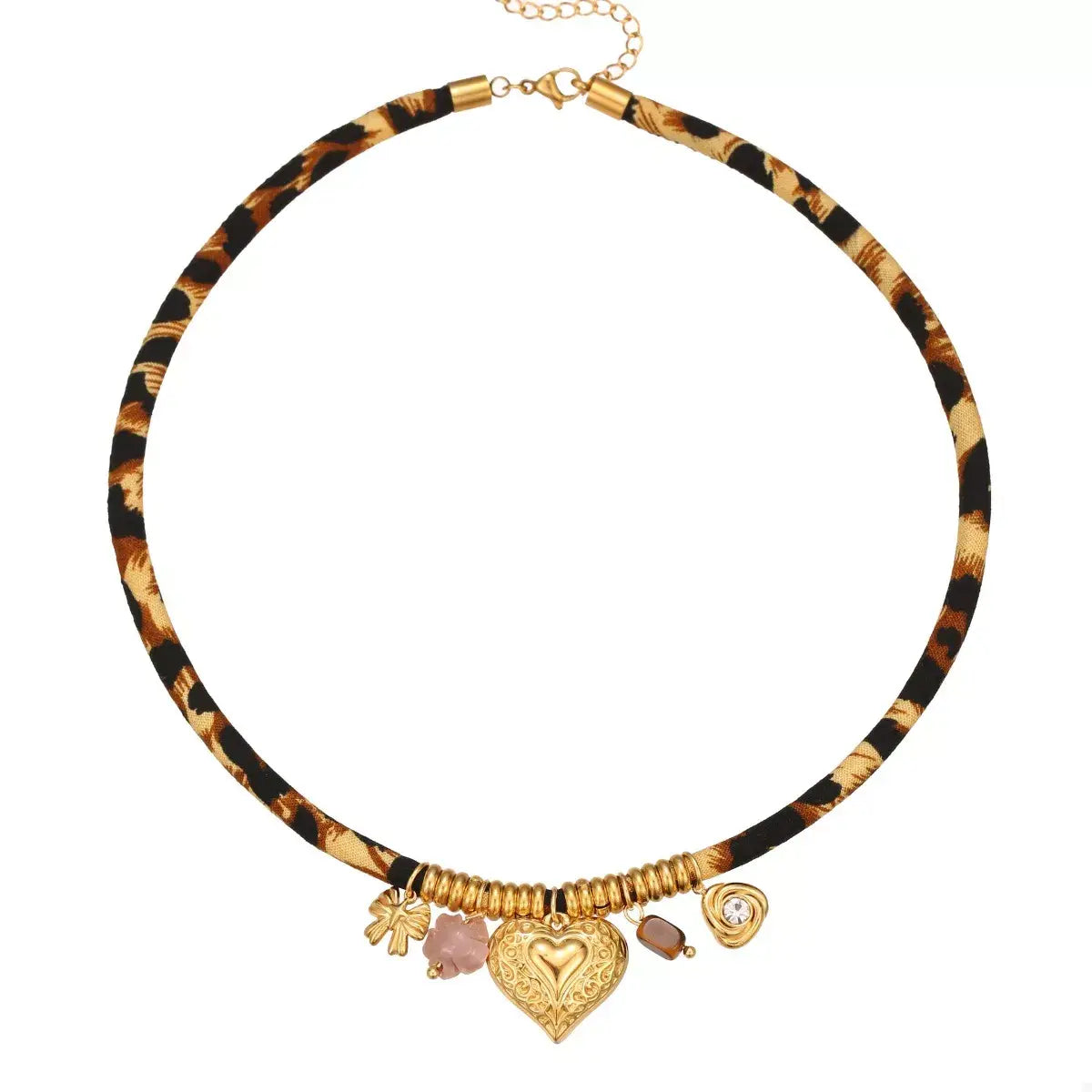 Leopard 18K Gold-Plated Necklace - Trendsi - Flyclothing LLC
