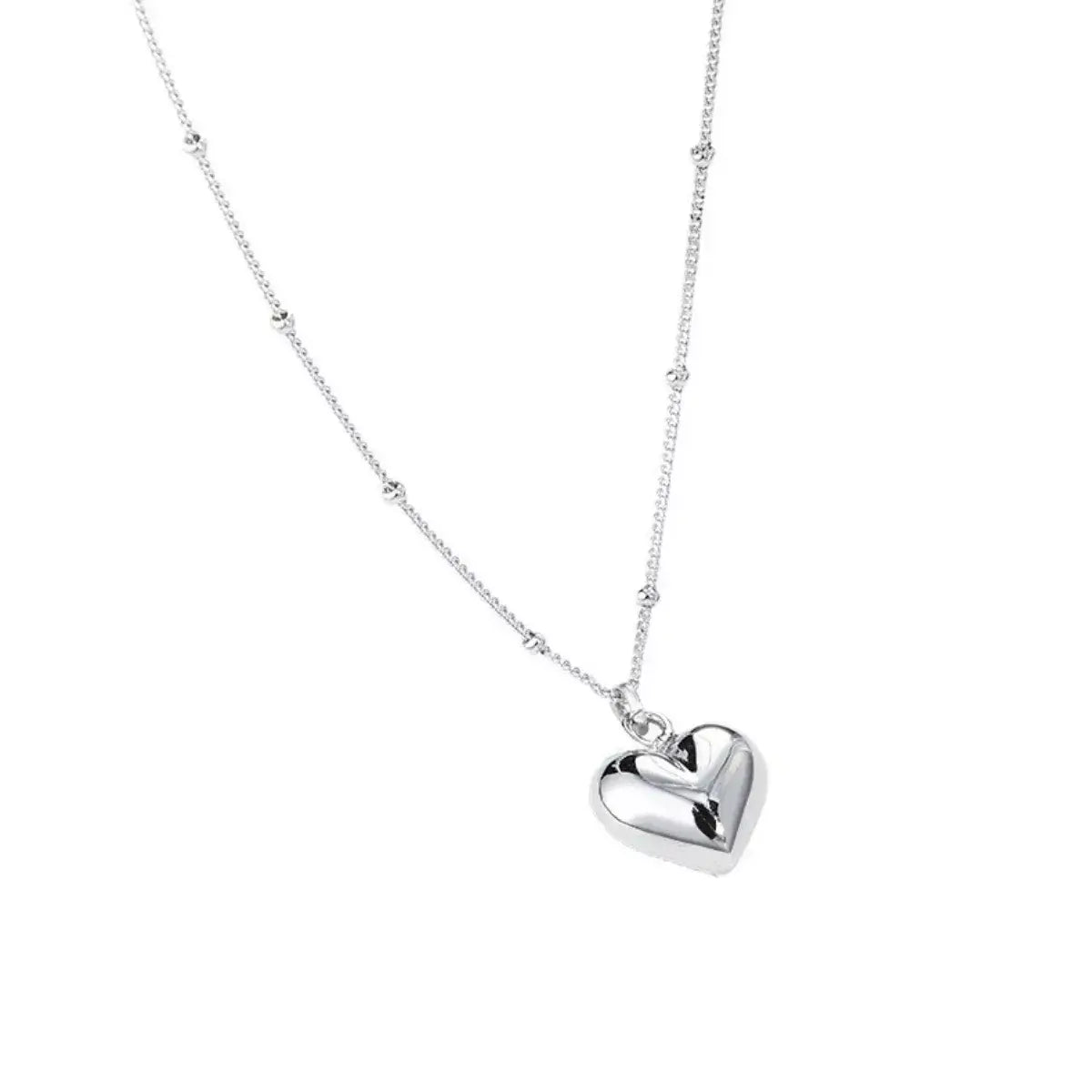 925 Sterling Silver Heart Necklace - Trendsi - Flyclothing LLC