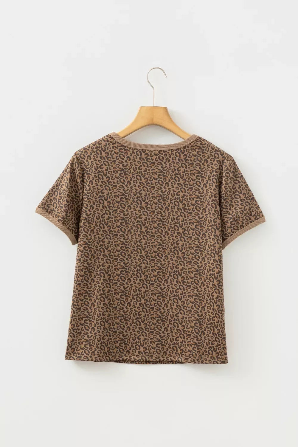 Fierce Leopard Crew Neck T Shirt - Trendsi - Flyclothing LLC