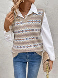 Perfee V-Neck Sweater Vest - Trendsi