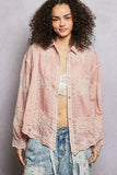 POL Embroidery Button Down Long Sleeve Shirt - Trendsi - Flyclothing LLC