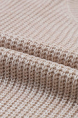 Cable-Knit Round Neck Dropped Shoulder Sweater - Trendsi - Flyclothing LLC