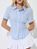 Button Down Short Sleeve Shirt - Trendsi - Flyclothing LLC