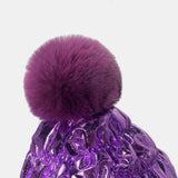 Thermal Knit Hat with Pompom - Trendsi - Flyclothing LLC
