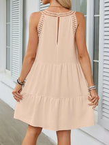 Ruffled Hem Lace Sleeveless Dress - Trendsi - Flyclothing LLC