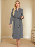 Tied Lounge Nightgown with Pockets - Trendsi