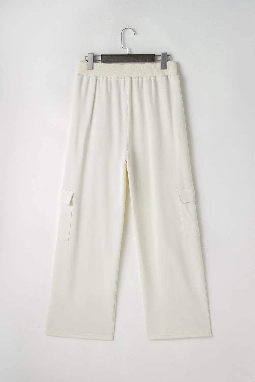 Drawstring High Waist Pants with Pockets - Trendsi - Flyclothing LLC