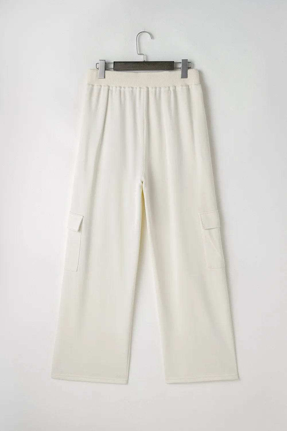 Drawstring High Waist Pants with Pockets - Trendsi - Flyclothing LLC