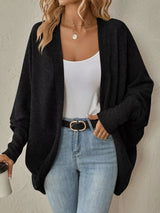 Casual Knit Open Front Cardigan - Trendsi - Flyclothing LLC