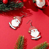 Christmas Santa Claus Dangle Earrings - Trendsi - Flyclothing LLC