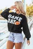 GAME DAY Round Neck Long Sleeve Sweatshirt - Trendsi - Flyclothing LLC