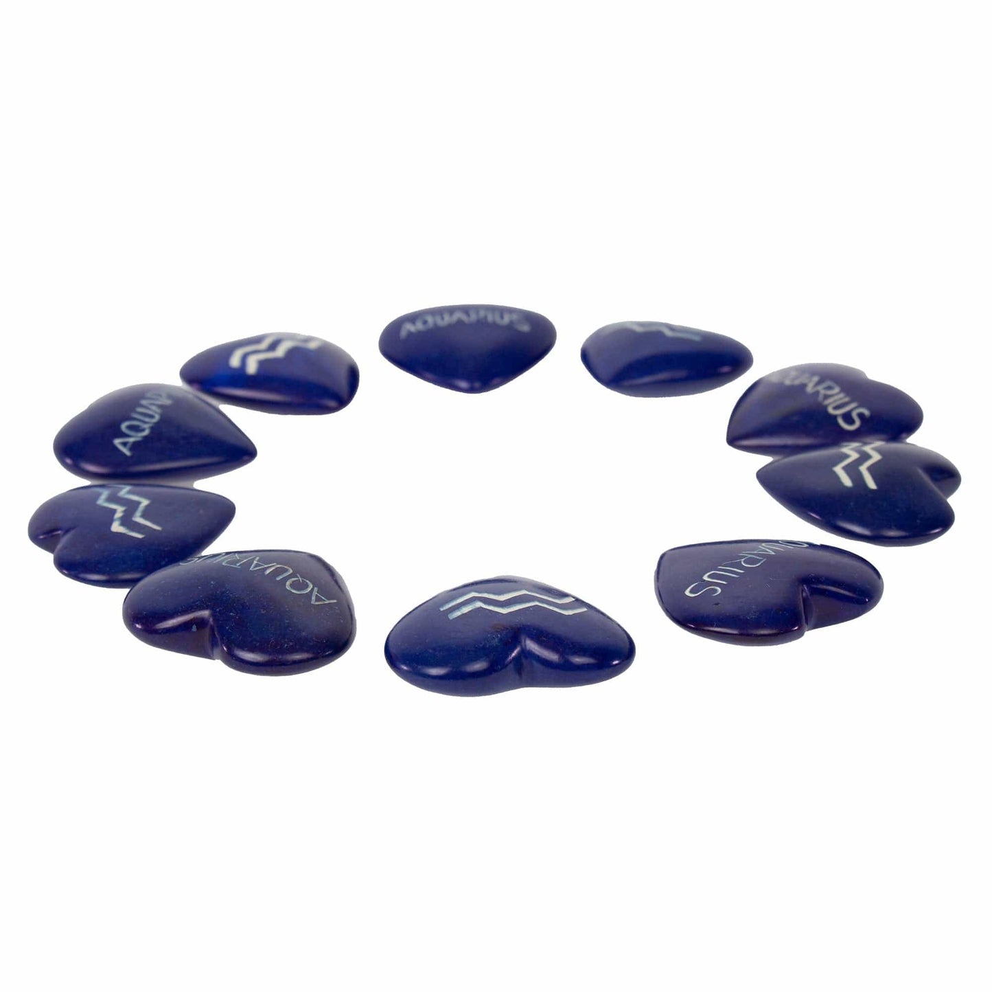 Zodiac Soapstone Hearts, Pack of 5: AQUARIUS - SMOLArt - Flyclothing LLC
