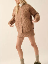 Textured Snap Down Outerwear - Trendsi - Flyclothing LLC