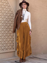 Slit Ruffled Wide Leg Pants - Trendsi - Flyclothing LLC
