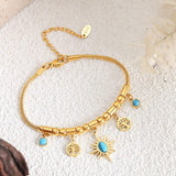 Gold-Plated Titanium Steel Charm Bracelet - Trendsi - Flyclothing LLC