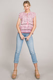 Cotton Bleu by Nu Lab Print Ruffle Sleeve Detail Blouse - Trendsi