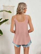 Florira Cutout Eyelet Tank - Trendsi - Flyclothing LLC