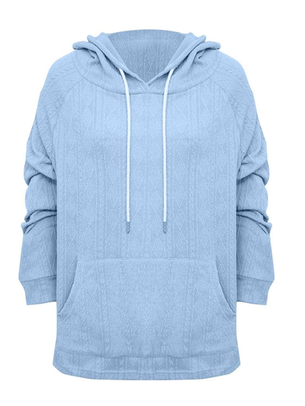 Full Size Drawstring Long Sleeve Hoodie - Trendsi - Flyclothing LLC