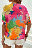 Printed Button Up Half Sleeve Shirt - Trendsi - Flyclothing LLC
