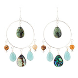 Ajo Abalone Sterling Silver Circle Earrings - Barse Jewelry