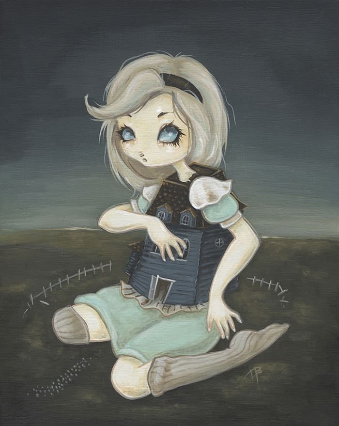 Black Market Art Company Alice and the White Rabbits House Print