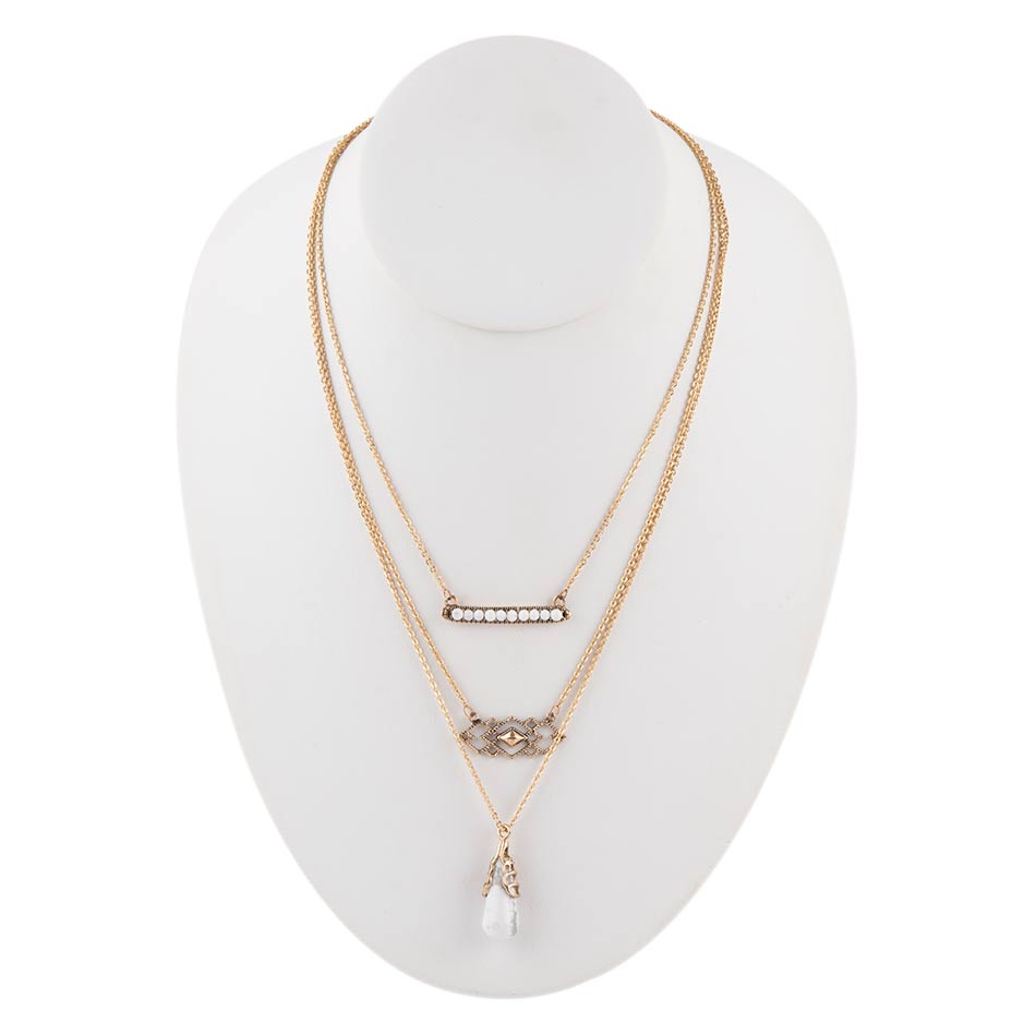 White Howlite and Bronze All Layered Up - Barse Jewelry