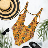 Baha Ranch Yeehaw Golden Aztec One-Piece Swimsuit