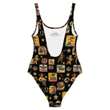 Baha Ranch Yeehaw Vintage Cowgirl Collage One-Piece Swimsuit - Baha Ranch Western Wear - Flyclothing LLC