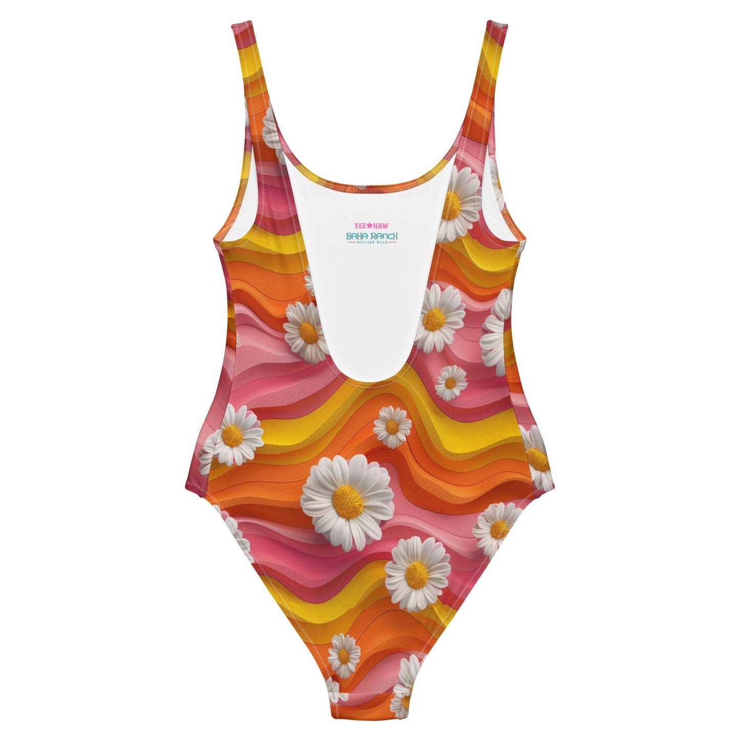 Baha Ranch Yeehaw Groovy Floral One-Piece Swimsuit - Baha Ranch Western Wear - Flyclothing LLC