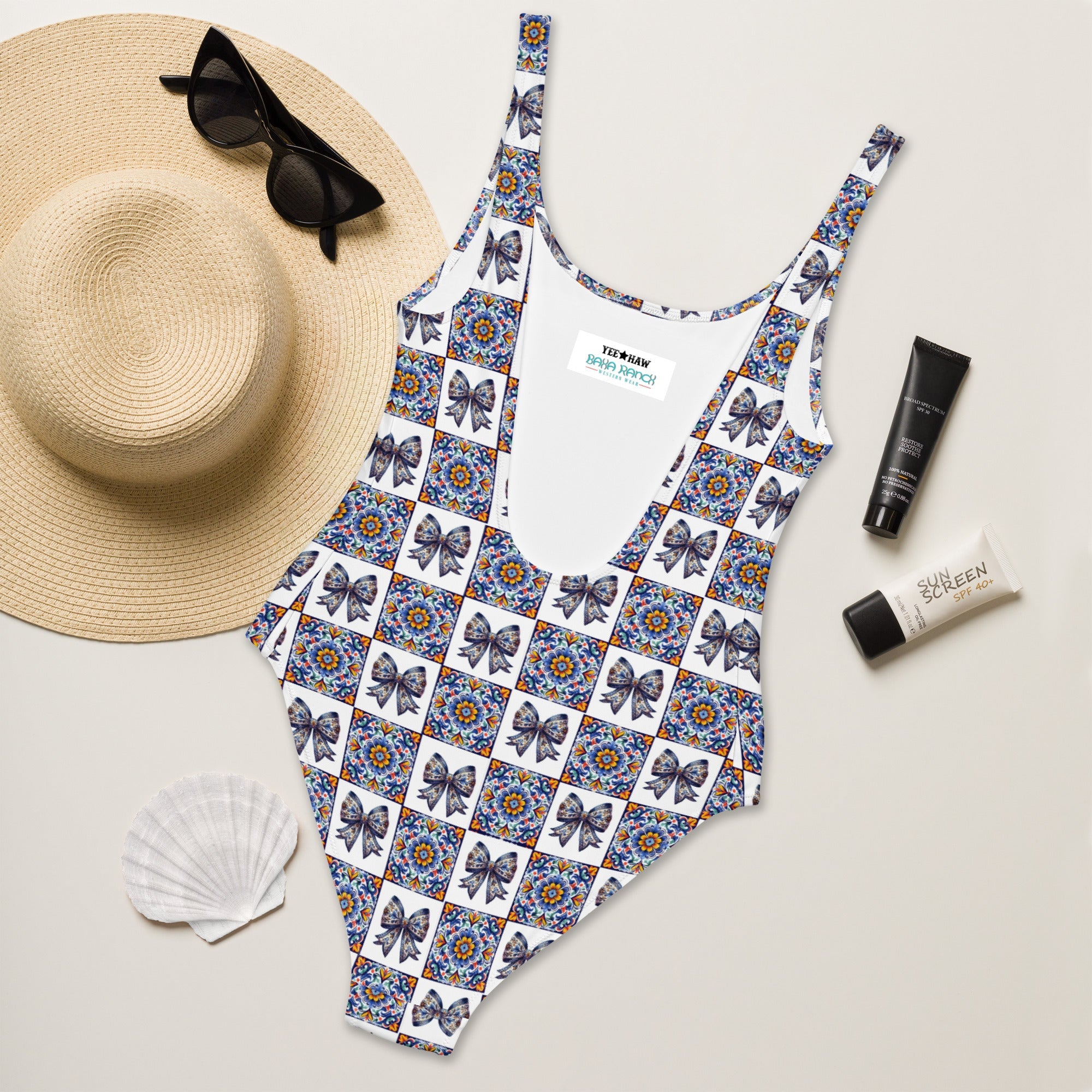 Baha Ranch Yeehaw Talavera One-Piece Swimsuit