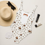 Baha Ranch Yeehaw Hereford Brands One-Piece Swimsuit