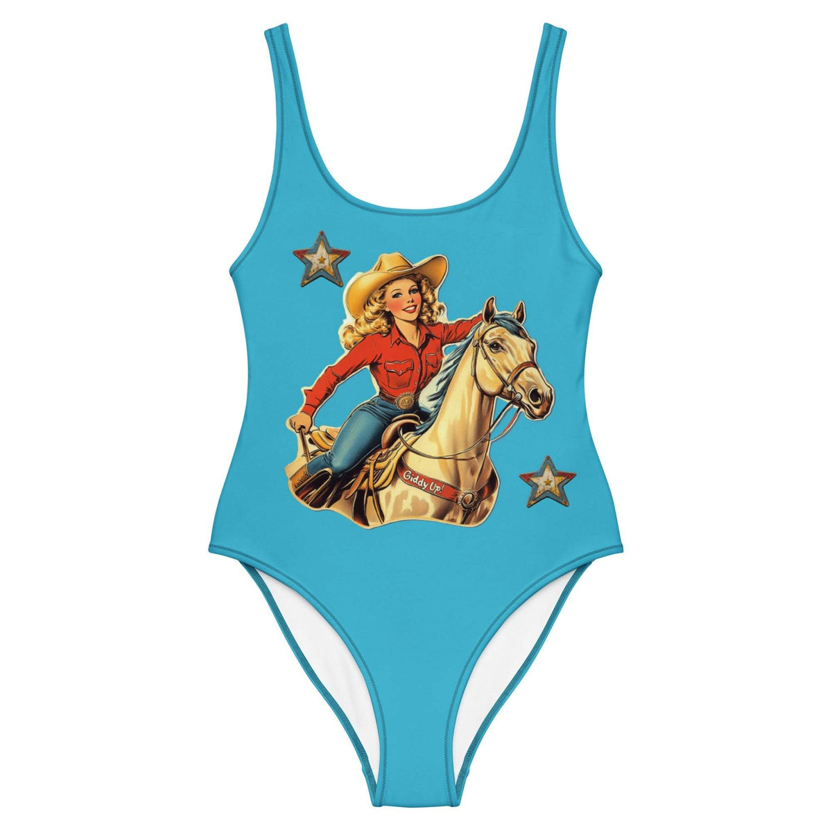 Baha Ranch Yeehaw Vintage Cowgirl One-Piece Swimsuit - Baha Ranch Western Wear - Flyclothing LLC