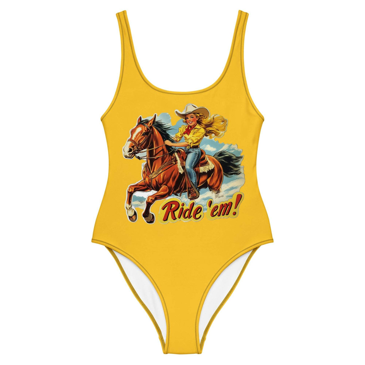Baha Ranch Yeehaw Ride 'Em Cowgirl One-Piece Swimsuit - Baha Ranch Western Wear - Flyclothing LLC