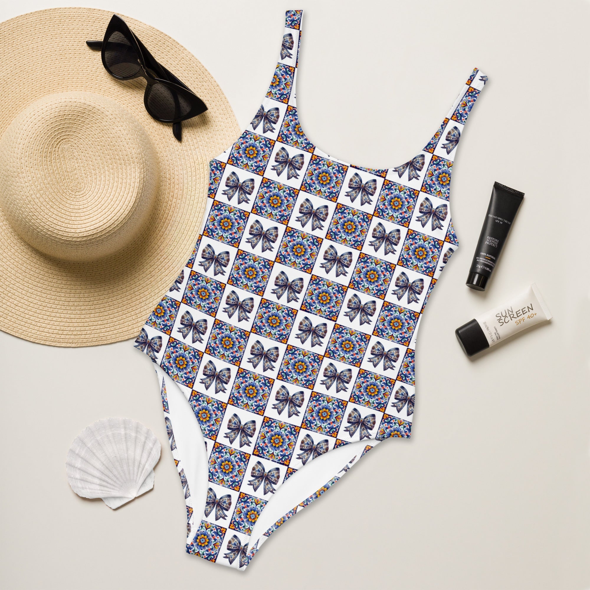 Baha Ranch Yeehaw Talavera One-Piece Swimsuit