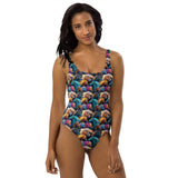 Baha Ranch Yeehaw Wild Horses One-Piece Swimsuit