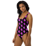 Baha Ranch Yeehaw Purple Neon Cactus One-Piece Swimsuit